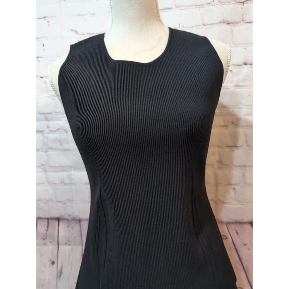ALEXANDER WANG Black Ribbed Sweater Knit Sleeveless Top Size L Designer Women - Picture 14 of 16